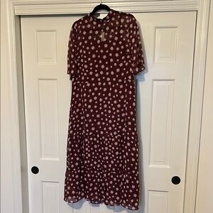 Maggie London Burgundy Patterned Dress